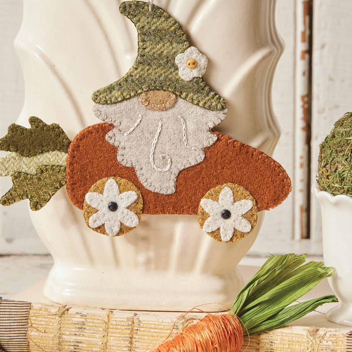 Gnome Carrot Car Ornament Buttermilk Basin