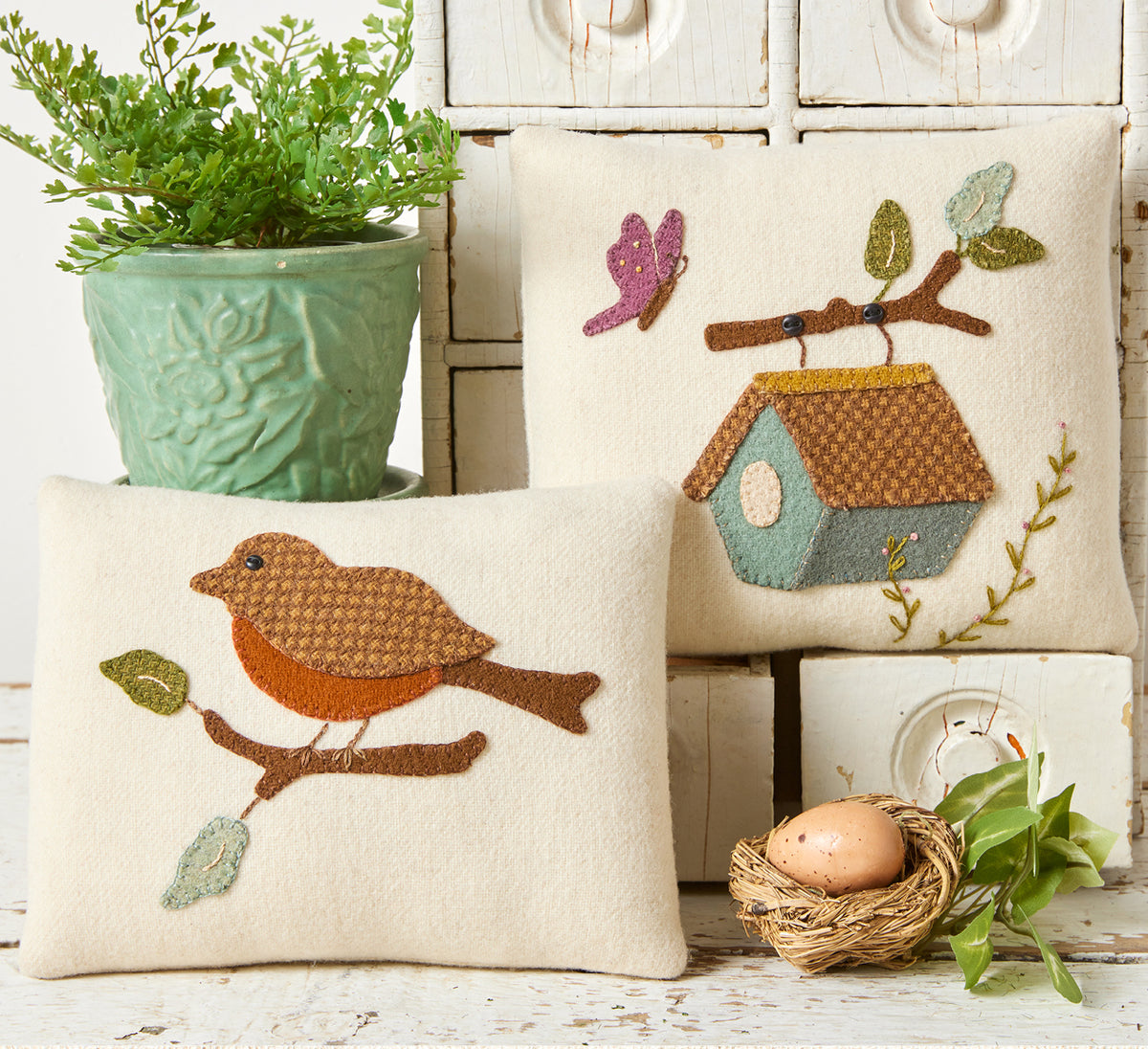 Two Birdie Pillows Buttermilk Basin