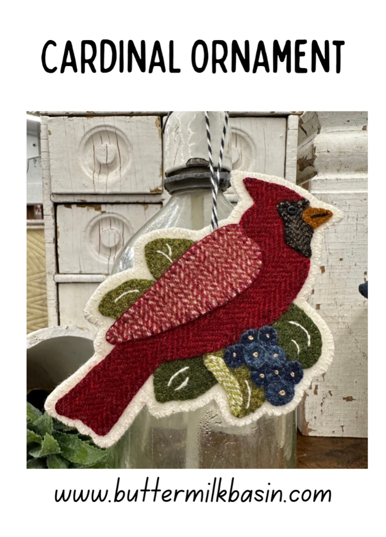 Cardinal Ornament Buttermilk Basin