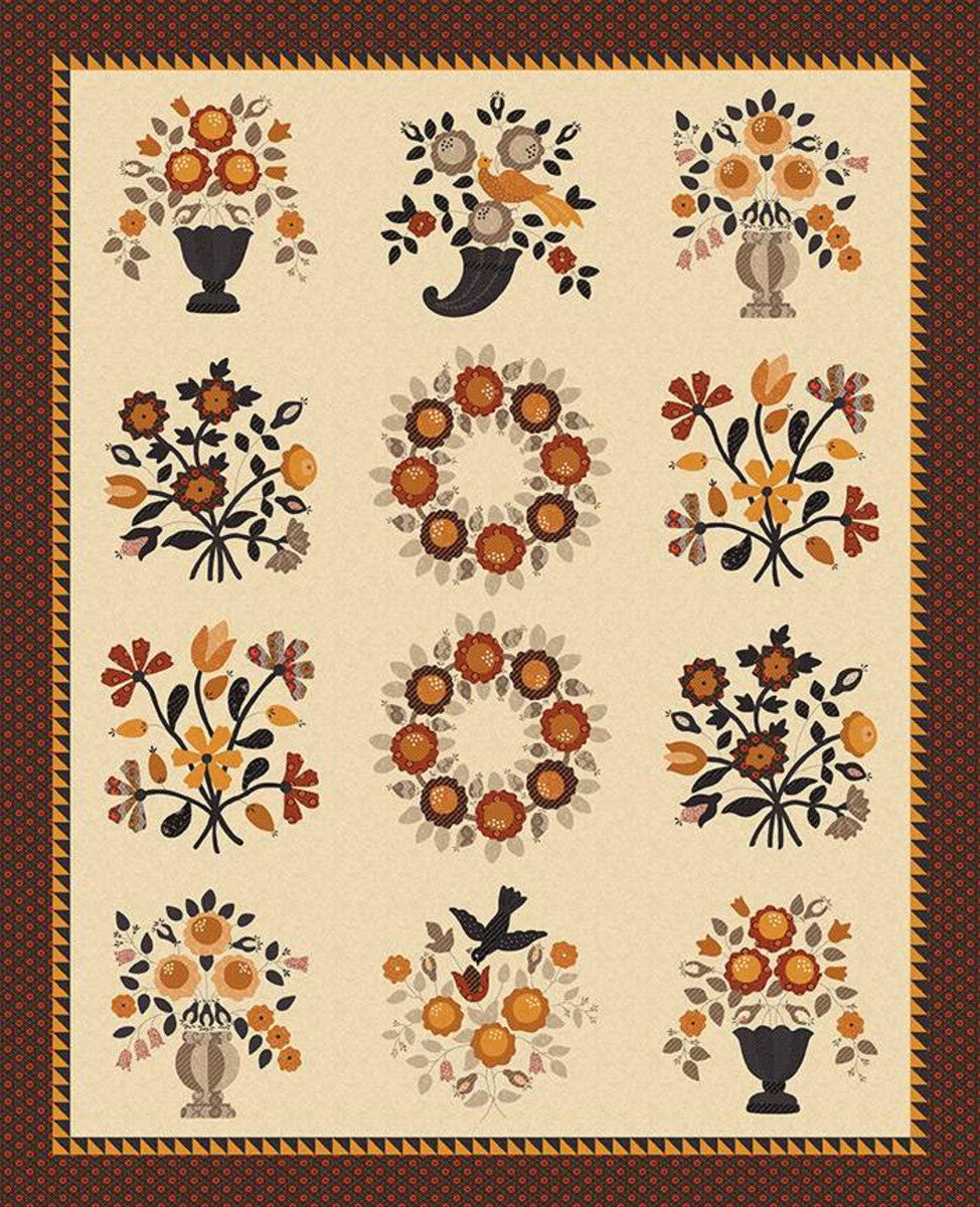 Floral Quilt Panel Pattern Buttermilk Basin