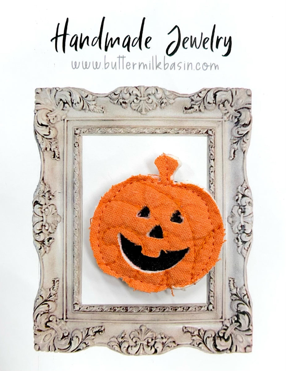 Fabric Pumpkin Pin Buttermilk Basin