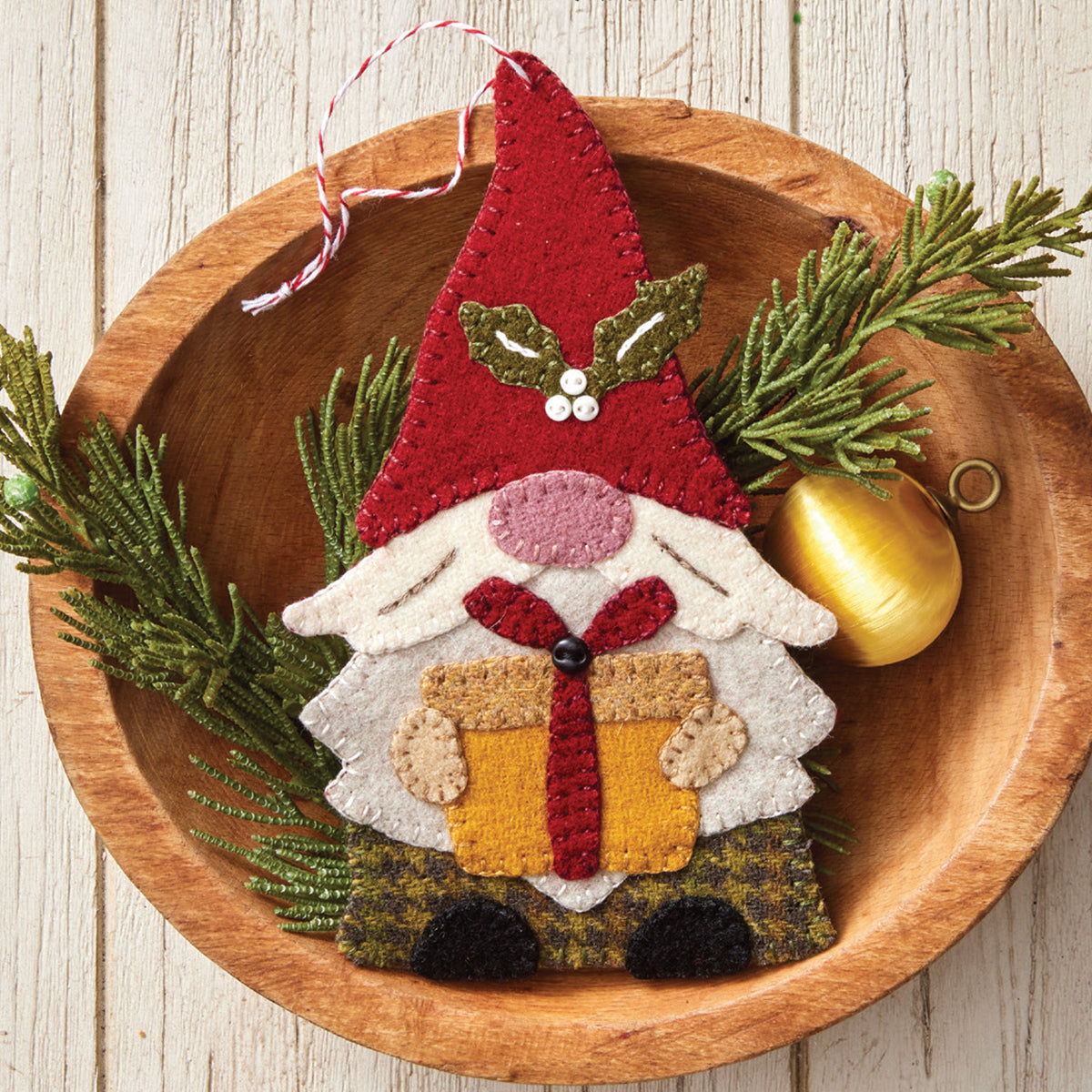 Gift Giving Gnome Ornament Buttermilk Basin