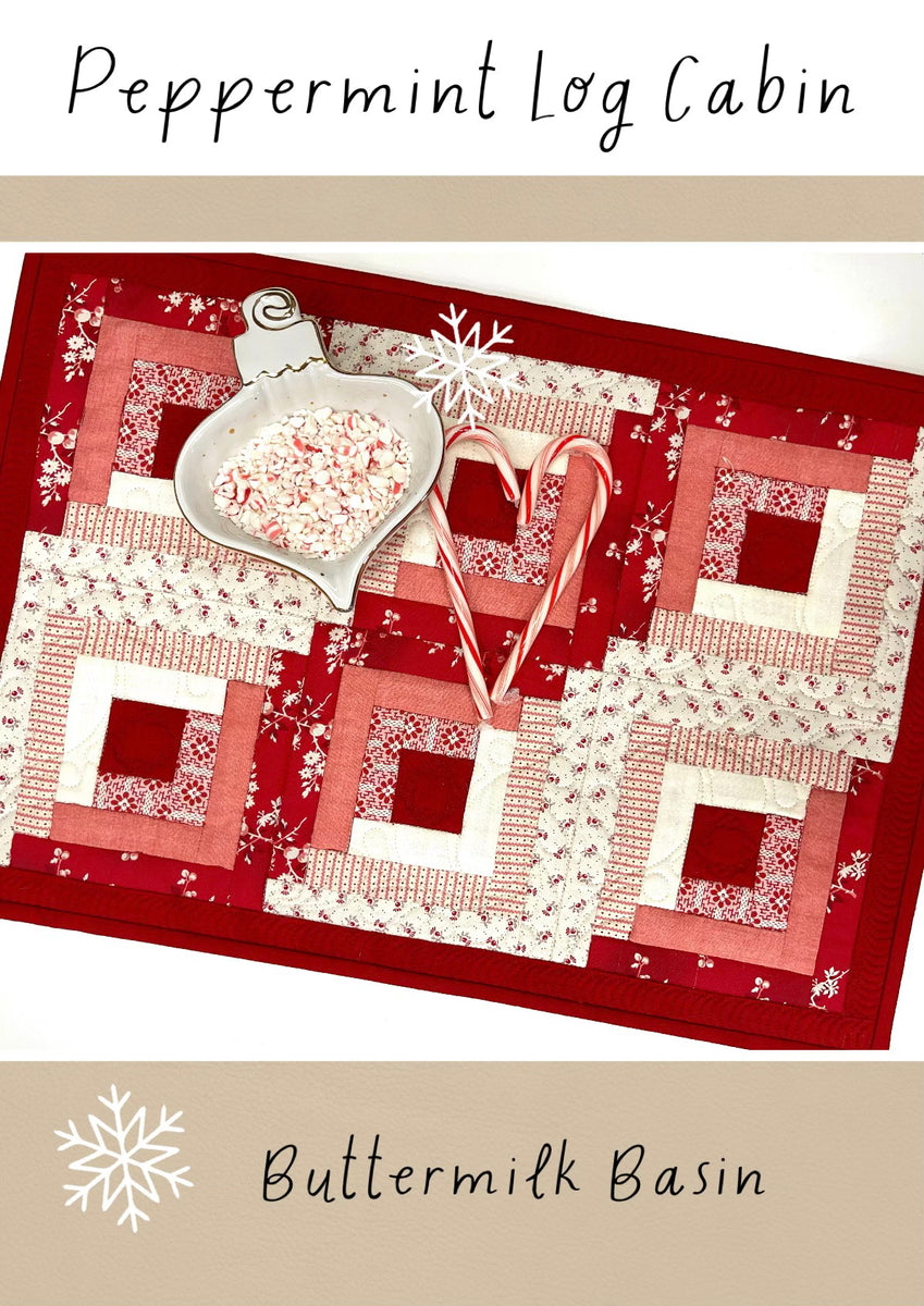 Peppermint Log Cabin Buttermilk Basin