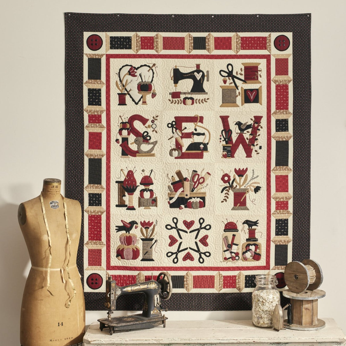 Thimble Blossoms Panel Quilt Pattern Buttermilk Basin